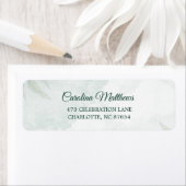 Étiquette Simple Modern Floral Wedding Return Address (En situation)