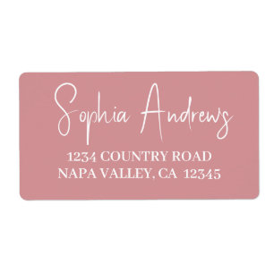 Étiquette Simple Modern Hand Sketched Script Return Address