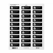 Étiquette Simple Modern Home Élégant Monogramme Adresse de r (Feuille entière)