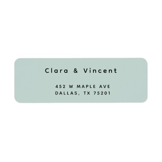 Étiquette Simple Modern Sea Foy Adresse de retour (Devant)