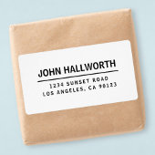 Étiquette Simple moderne blanc et noir