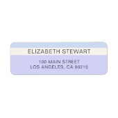 Étiquette Simple moderne bleu clair et Lavender Professional (Devant)