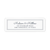 Étiquette Simple moderne Chic Cursive Script Adresse de reto (Devant)
