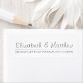 Étiquette Simple Moderne Élégant Chic Adresse de retour (En situation)