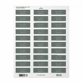 Étiquette Simple Moderne Famille Vert Manuscrite (Feuille entière)