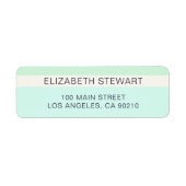 Étiquette Simple moderne Mint Green et Aqua Professional (Devant)