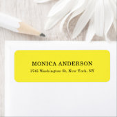 Étiquette Simple Moderne Plain Professionnel Jaune (En situation)