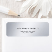Étiquette Simple Moderne Professional Elegant Silver Adresse (En situation)
