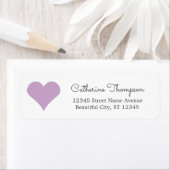 Étiquette Simple Moderne Purple Heart Girl Script Nom (En situation)