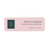 Étiquette Simple moderne rose vierge Votre logo (Devant)