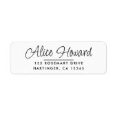 Étiquette Simple Moderne Squelettique De Script Retourner Ad (Devant)