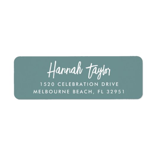 Étiquette Simple Moderne Squelettique De Script Retourner Ad (Devant)