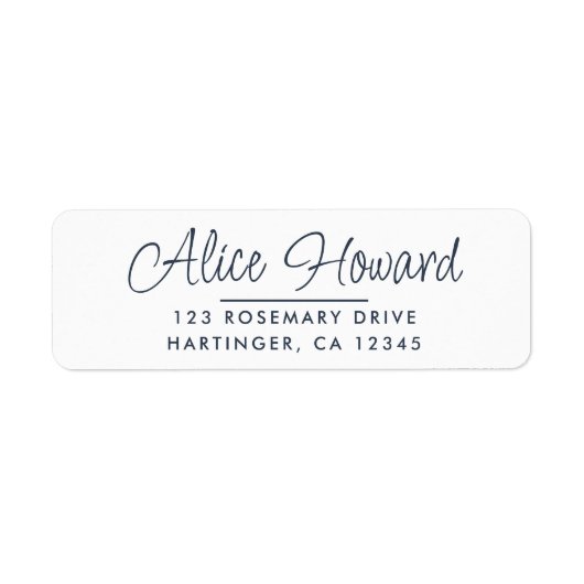 Étiquette Simple Moderne Squelettique De Script Retourner Ad (Devant)