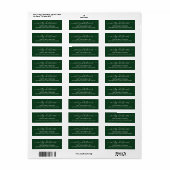 Étiquette Simple moderne vert Joyeux Noël Script Vacances (Feuille entière)