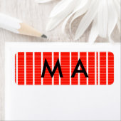 Étiquette Simple monogramme ajouter votre nom lettre man min (En situation)