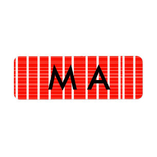 Étiquette Simple monogramme ajouter votre nom lettre man min