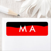 Étiquette Simple monogramme ajouter votre nom lettre man min (En situation)