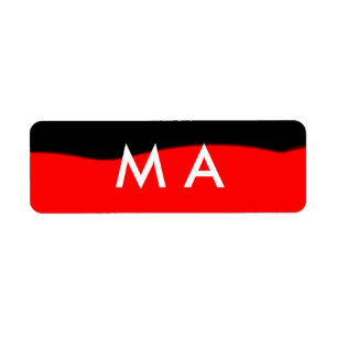 Étiquette Simple monogramme ajouter votre nom lettre man min