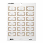Étiquette Simple motif de nœud moderne (Feuille entière)
