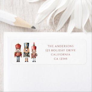 Étiquette Simple Nutcracker Christmas Holiday Adresse de ret
