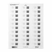 Étiquette Simple Office Entreprise Logo Entreprise Code QR (Feuille entière)