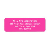Étiquette Simple Personnalisée Chic Elegant Adresse de retou (Devant)