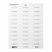 Étiquette Simple Professionnel 2,25 " x 0,75" Adresse de Ret (Feuille entière)