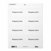 Étiquette Simple Professionnel 3,75" x 2" Expédition  (Feuille entière)