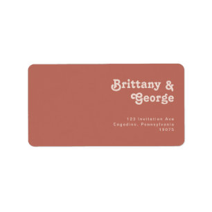 Étiquette Simple Rétro Ancien Rose Mariage RSVP Adresse de r