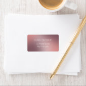 Étiquette Simple rose Ombre Gradient Adresse de retour (En situation)