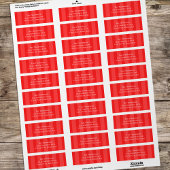 Étiquette Simple Rouge Whimsical Mignonne Fun Stripes