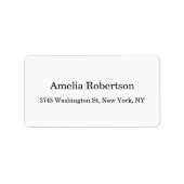 Étiquette Simple simple élégant classique minimaliste (Devant)