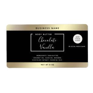 Étiquette Simple typographie moderne logo de cosmétique en o