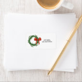 Étiquette Simple Wreath Address Labels (En situation)