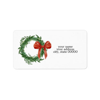 Étiquette Simple Wreath Address Labels