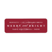 Étiquette Simplement de la canneberge de merry | Adresse de (Devant)