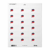 Étiquette Simplement des bleuets (Feuille entière)