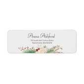 Étiquette Simplement Élégant Noël Floral (Devant)