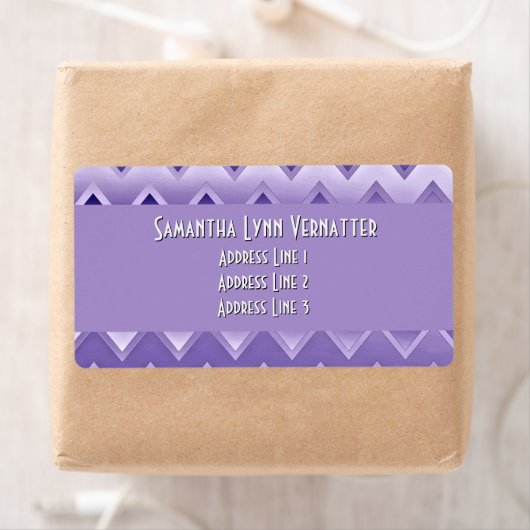 Étiquette Simplement ZigZag - Violet (En situation)