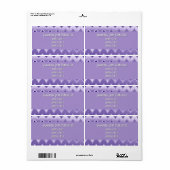 Étiquette Simplement ZigZag - Violet (Feuille entière)