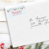 Étiquette Simples lumières à cordes de Noël personnalisées