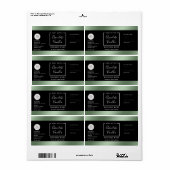Étiquette Simples typographie lux noir vert cosmétique logo (Feuille entière)