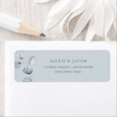 Étiquette Simplicité de l'eucalyptus | gris bleu doux (En situation)