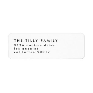 Étiquette Simply Elegant Modern Return Address Label