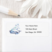 Étiquette Singing Blue Whale (En situation)