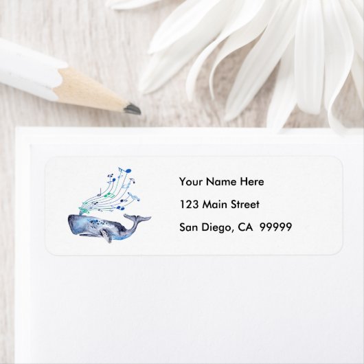 Étiquette Singing Blue Whale (En situation)