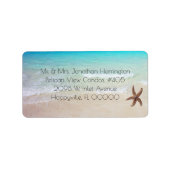 Étiquette Single Starfish Wide Beach Scene Address Labels (Devant)