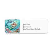 Étiquette Sirène de la mer côtière sous l'océan  (Devant)
