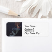 Étiquette Sirène et poisson bleu (En situation)