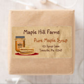 Étiquette sirop d'érable (En situation)